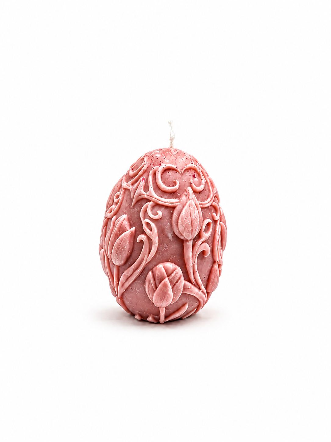 Egg-Shaped Floral Candle