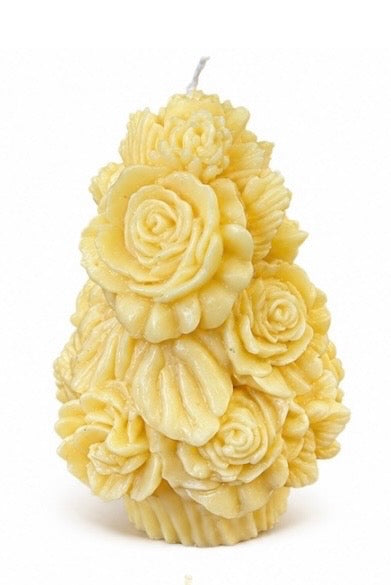 Pear-Shaped Floral Candle